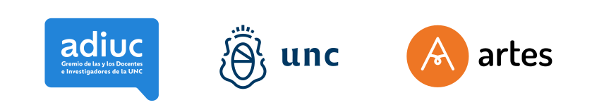 Logos Gremio de las y los docentes e investigadores de la Universidad Nacional de Córdoba, UNC y Facultad de Artes